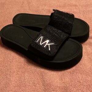 Michael Kors Black Slide Sandals